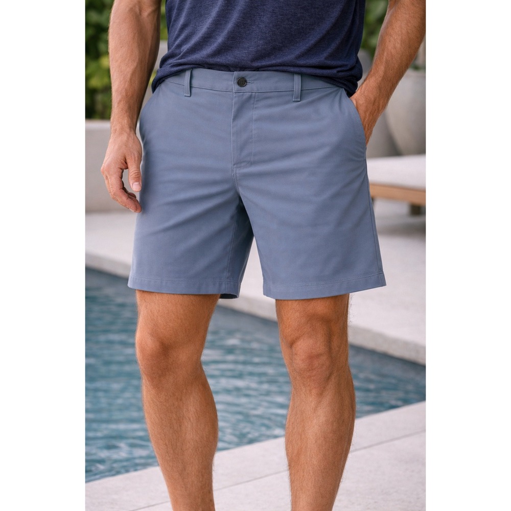 Lululemon M Slate Blue Performance Shorts 38" Waist 6.5" Inseam Athletic Golf - Picture 2 of 13
